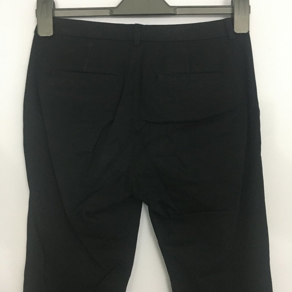 Madewell Womens 2 Black Reade Cotton Blend Flat Front Skinny Low Rise Pants - Picture 4 of 9